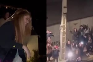 Shakira recibió el apoyo de sus fanáticos en la puerta de su casa y salió a saludar