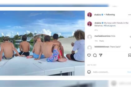 Shakira vacaciona junto a sus hijos en Bahamas (Foto Instagram @shakira)