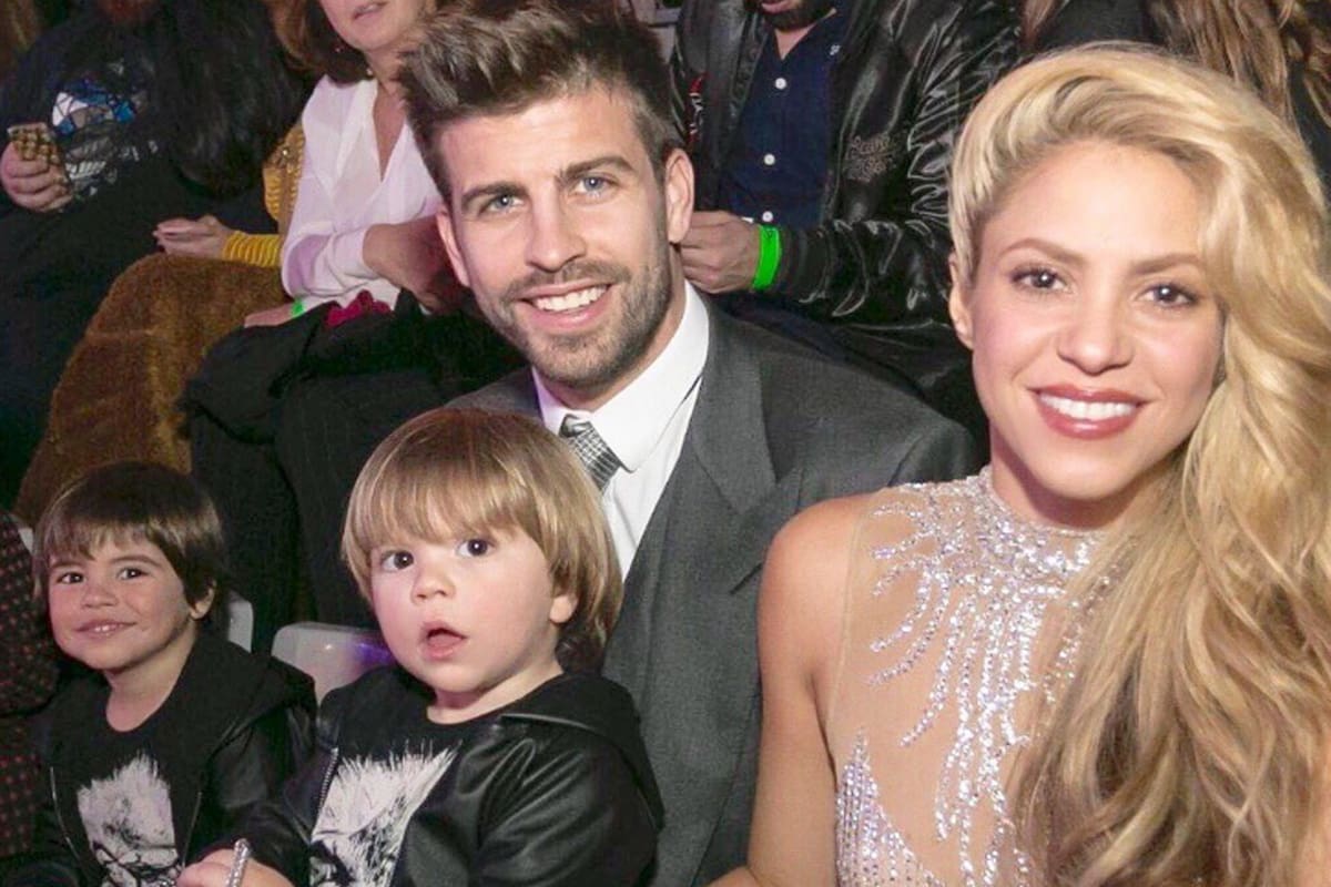 Shakira y Gerard Piqué y sus dos bellos hijos