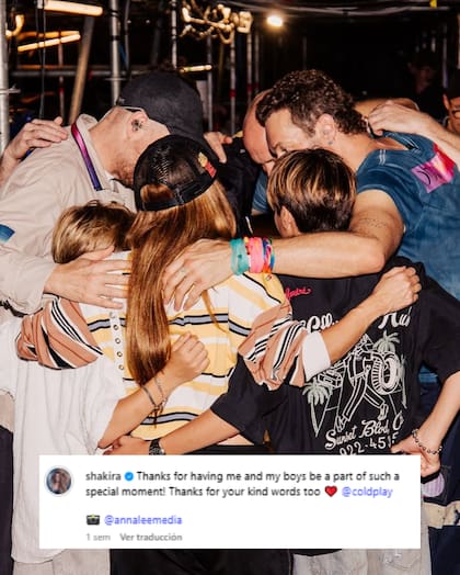 Shakira y sus dos hijos fueron al show de Coldplay en Miami y estuvieron en el backstage