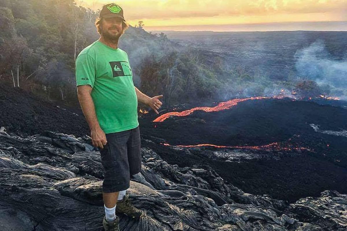Shane Turpin está en la zona de la lava y publica todo lo que ve en sus redes