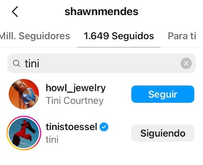 Shawn Mendes comenzó a seguir a Tini Stoessel en Instagram