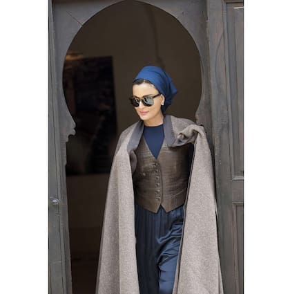 Sheikha Mozah en una foto tomada durante una visita a Marrakech.