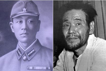 Shoichi Yokoi había jurado al emperador que no se rendiría jamás (Foto del soldado en 1941 y 1972, cuando fue encontrado)