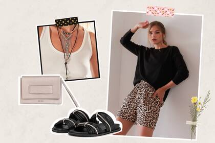 Shorts y chatitas suben su sofisticación con los accesorios correctos.