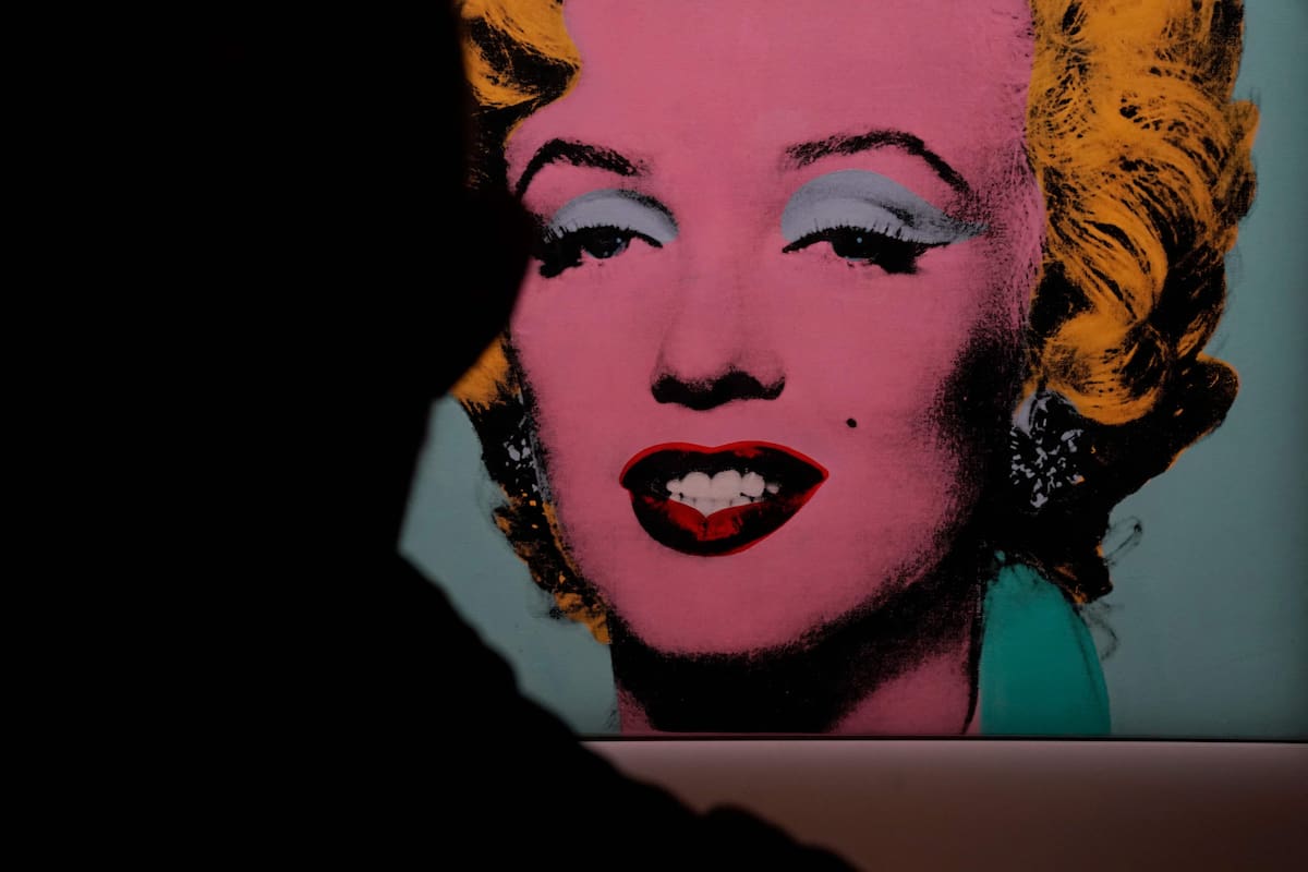 "Shot Sage Blue Marilyn", de Andy Warhol, 1964, se exhibió ayer en la casa Christie’s de Nueva York para anunciar la subasta que protagonizará en mayo