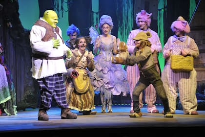 Shrek, el musical, en la calle Corrientes
