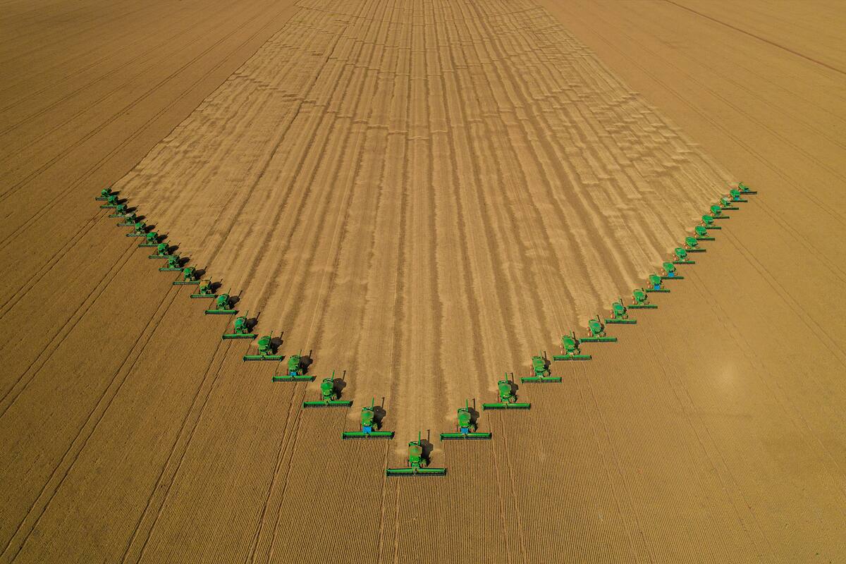Siembra de soja en Brasil . Mato Grosso. Con clima a favor, a principios de 2021 se repetirá esta escena de la cosecha anterior