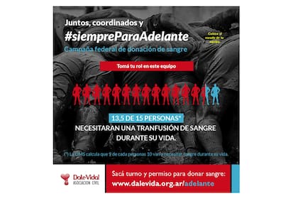 "Siempre Para Adelante": con una frase muy ligada al deporte, el rugby puso manos a la obra para ayudar también en lo sanitario en tiempos en que la donación de sangre sufre una baja considerable.