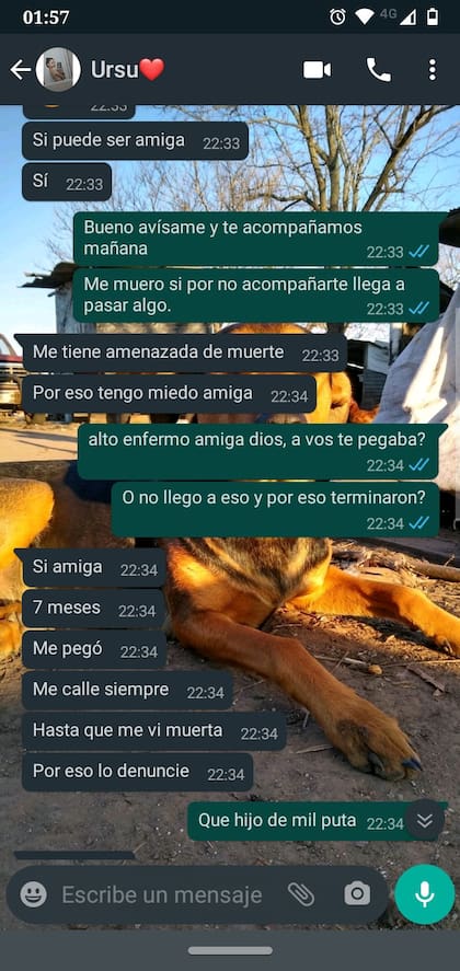 "Siete meses me pegó. Me callé siempre, hasta que me vi muerta", había contado