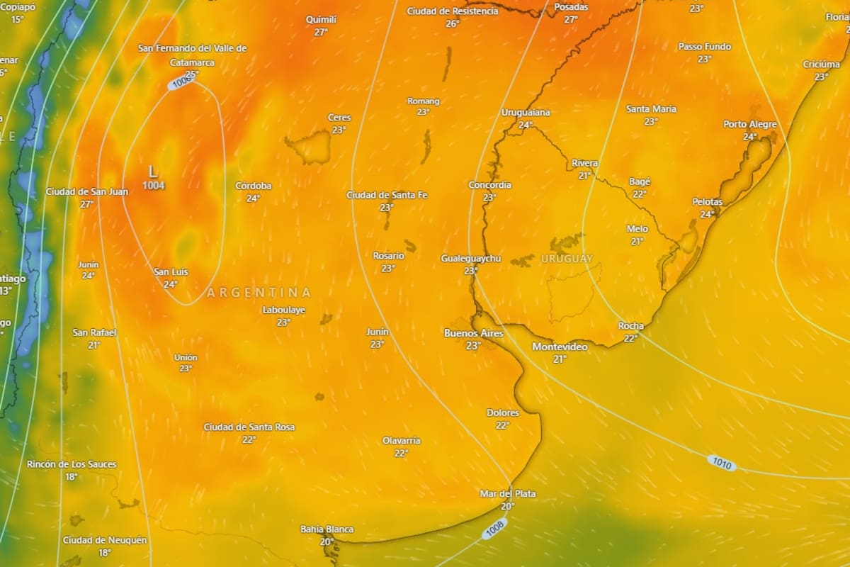 Sigue el calor y hay alerta amarilla por tormentas y viento zonda en ocho provincias para el jueves 5 de diciembre