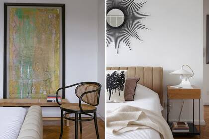 Silla (Michael Thonet). Cuadro (Eugenio Cuttica) sobre banco (Bull Buenos Aires).