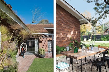 Sillas colgantes pintadas con aerosol gris.Mesa (Powell Home). Sillas (Desillas.com)