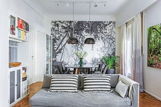Así decoró su depto una profesional de los murales para la casa