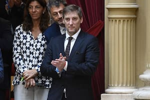 Silvestre Sivori, el titular de la Agencia Federal de Inteligencia, durante la asunción de Javier Milei