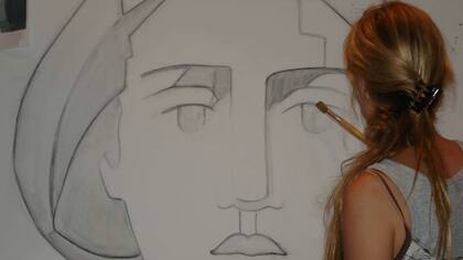 Silvia comenzó con dibujo y pintura para luego dedicarse a los murales