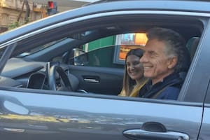 Silvia Lospennato y Mauricio Macri, en la campaña de Pro