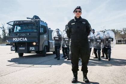 Silvia Miers, en su puesto en el Aeropuerto de Ezeiza