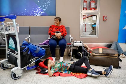Silvia Paiba quedó varada en el aeropuerto
