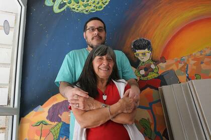 Silvia y Nicolás en el hospital