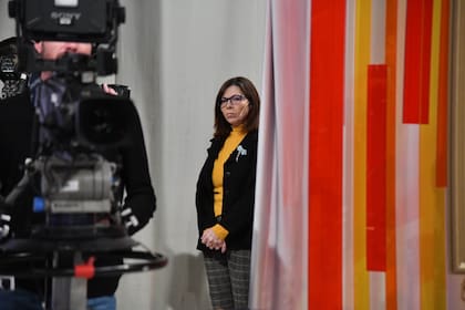 Silvina Batakis, en un canal de televisión cuando era ministra de Economía