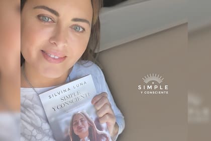 Silvina Luna y el libro que escribió (Foto Instagram @simpleyconsciente)