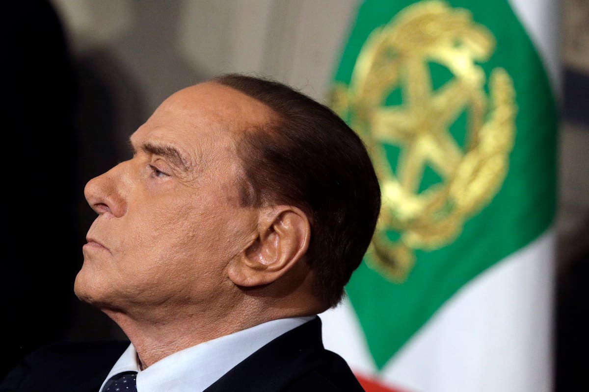 Silvio Berlusconi en el palacio presidencial del Quirinal, el 12 de abril de 2018