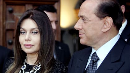 Silvio Berlusconi y suex esposa Veronica Lario, en Roma, el 31 de enero de 2007