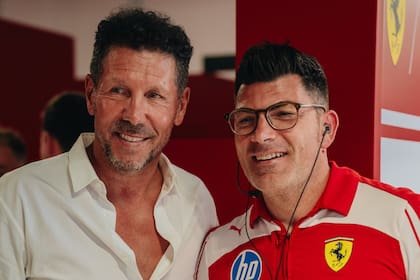 Simeone se acercó a saludar a Ferrari y le dejaron un cariñoso mensaje en redes: "Siempre bienvenido"