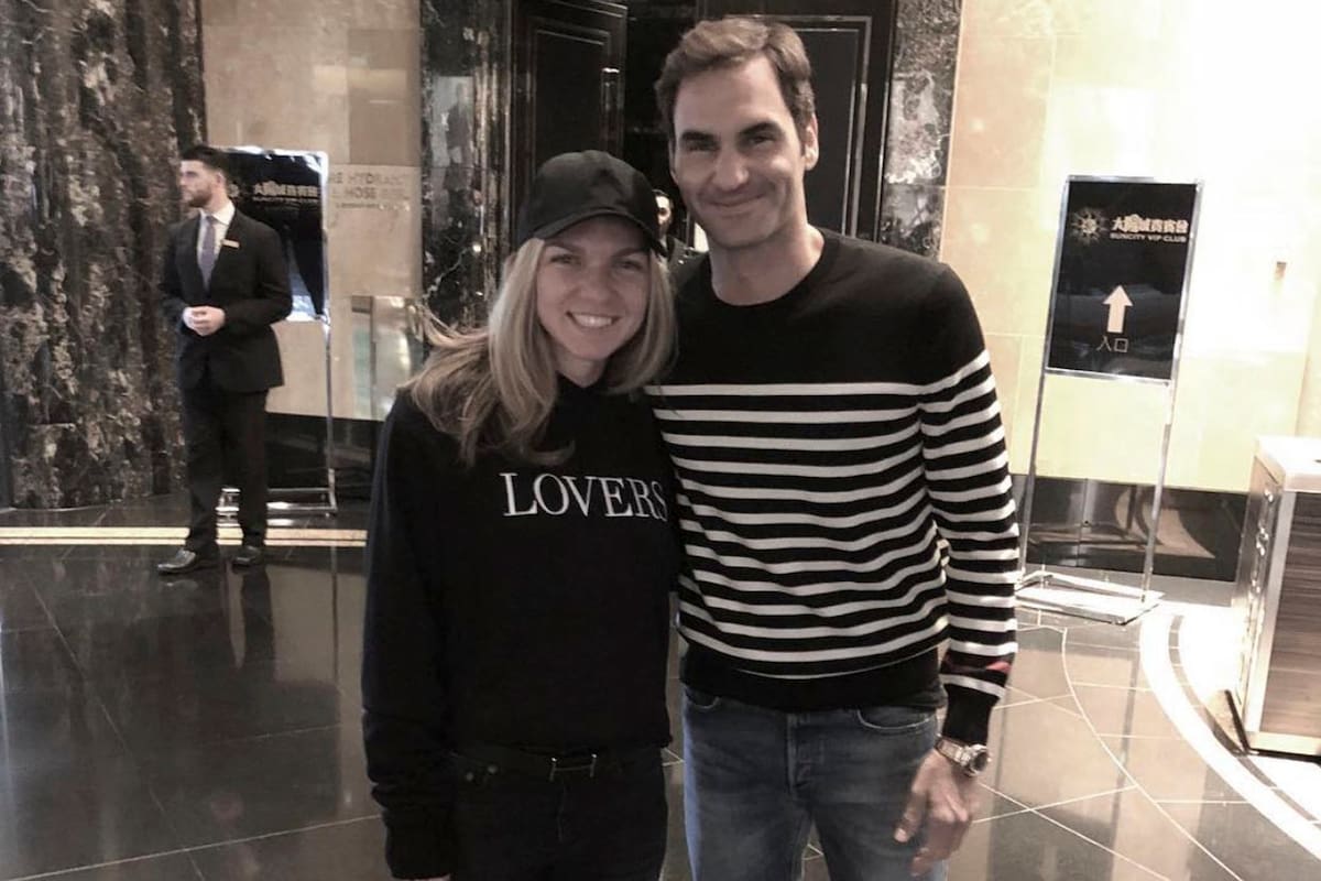 Simona Halep y Roger Federer
