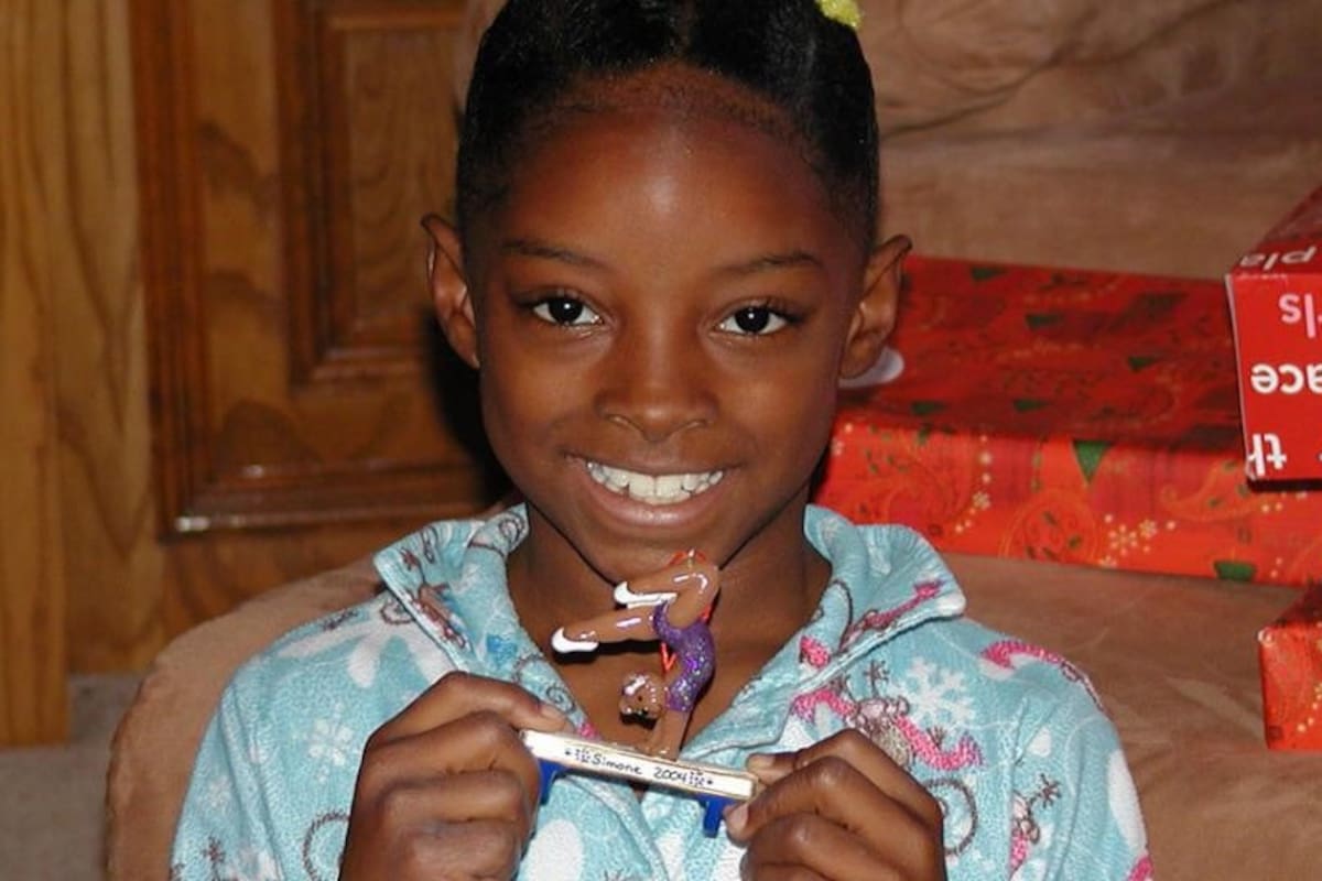 Simone Biles, de niña