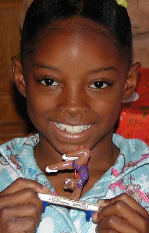 Simone Biles, de niña