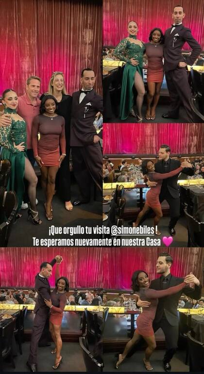 Simone Biles en una tanguería