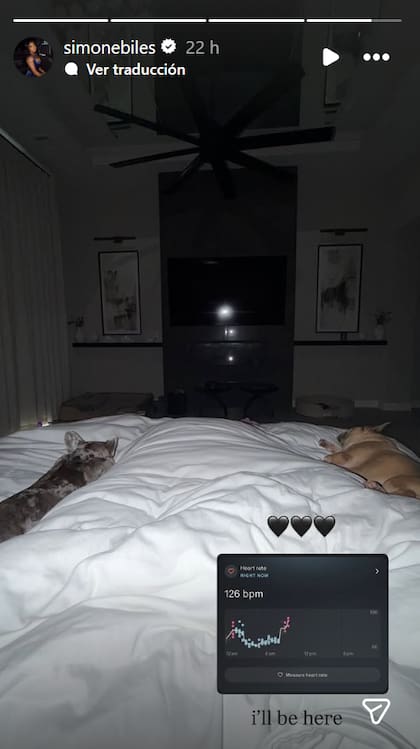 Simone descansando junto a sus mascotas
