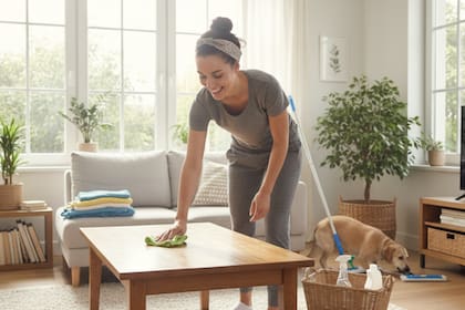 Simplificá tu método de limpieza para el hogar (Foto: Ilustrativa IA)