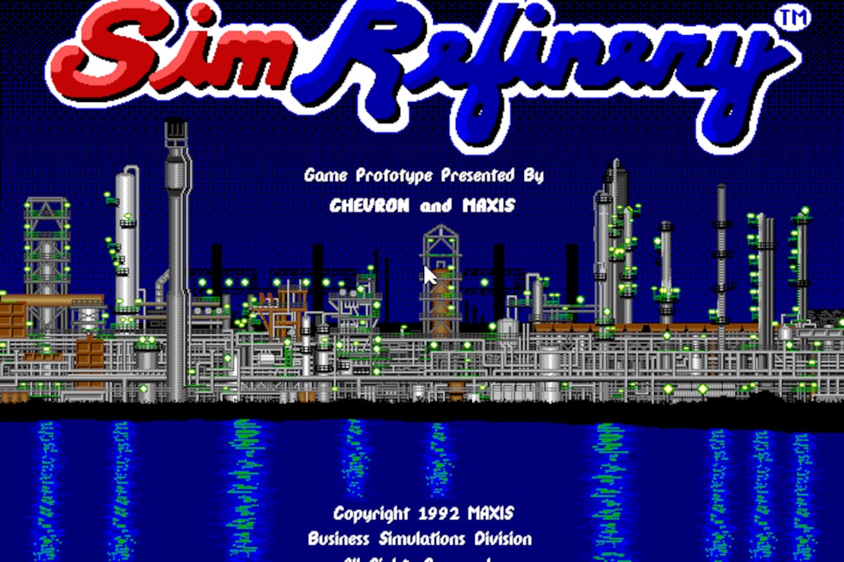 SimRefinery fue un videojuego prototipo desarrollado por Maxis con el objetivo de capacitar a los empleados de la petrolera Chevron en la compleja tarea de administrar y mantener una refinería