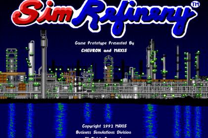 SimRefinery fue un videojuego prototipo desarrollado por Maxis con el objetivo de capacitar a los empleados de la petrolera Chevron en la compleja tarea de administrar y mantener una refinería