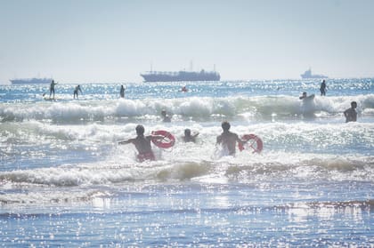 Simulacro de rescate en las playas de Mar del Plata