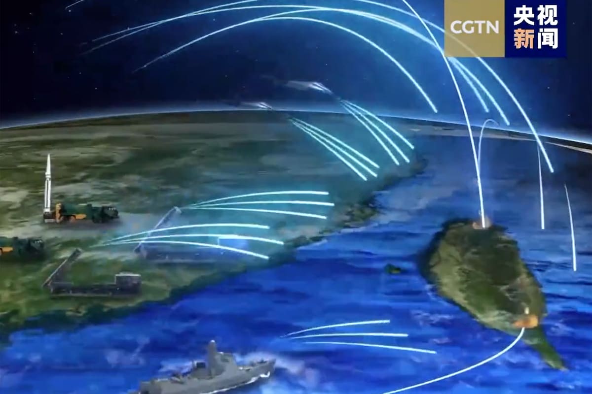 Simulador de como atacaría China a Taiwan