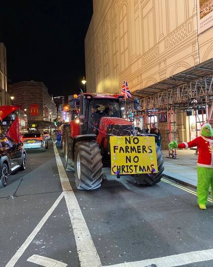 Sin agricultores no hay Navidad, el mensaje de los productores que salieron a las calles a protestar