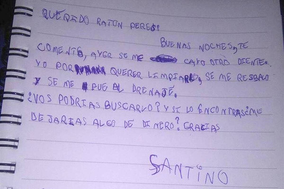 Sin omitir ningún detalle, este nene encomendó una misión muy especial al Ratón Pérez