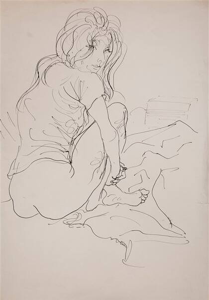 Sin título, c. 1970, tinta s/papel