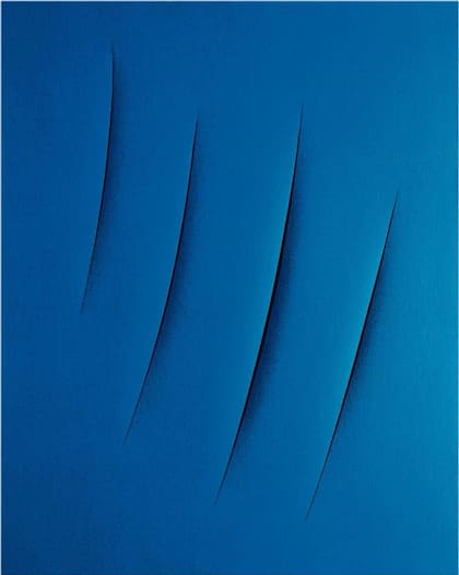 Lucio Fontana. La obra del artista ítalo argentino (detalle) es central en la muestra
