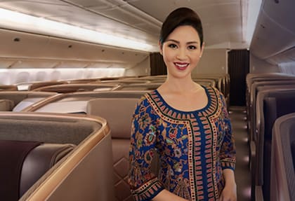 Singapore Airlines obtuvo el primer puesto del ranking de Skytrax y desplazó a Qatar Airways