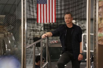 Sinise se identifica con una bandera y una misión también más allá de la pantalla