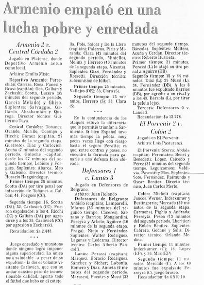 Síntesis y comentario del partido de 1983 en el que se produjo la gambeta que se vio en el cine