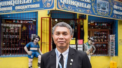 Siriruchatapong Pensak (Tailandia) visita Caminito en La Boca