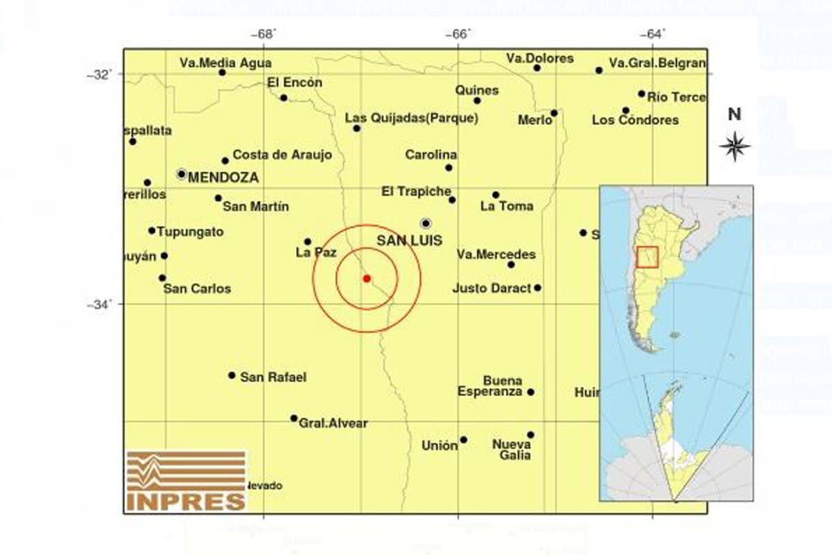 Sismo en Mendoza