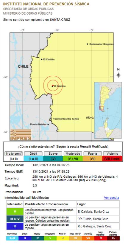 Sismo en Santa Cruz
