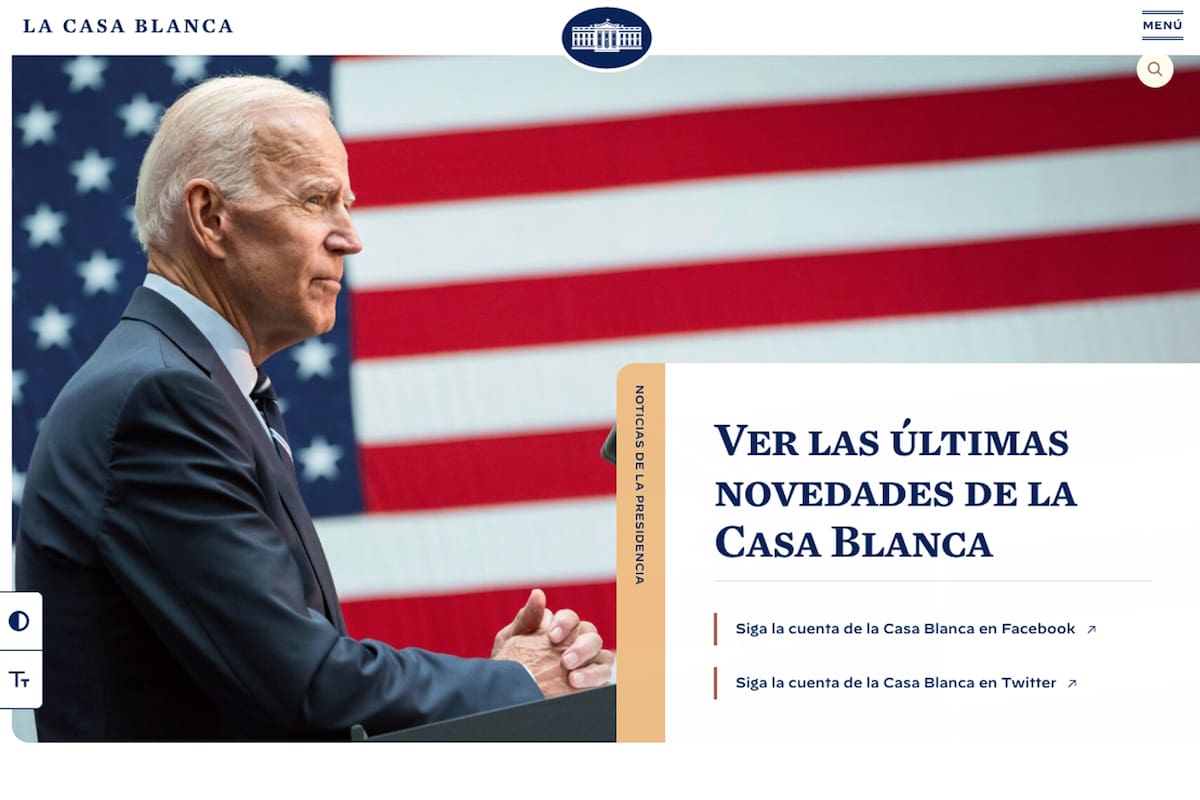 Sitio web en español de La Casa Blanca